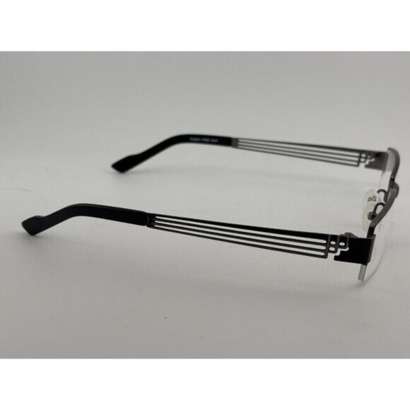 Fusion - 47-18-135 F328 COL1 Black & Silver Geometric Rectangle Glasses Frames - Picture 5 of 8